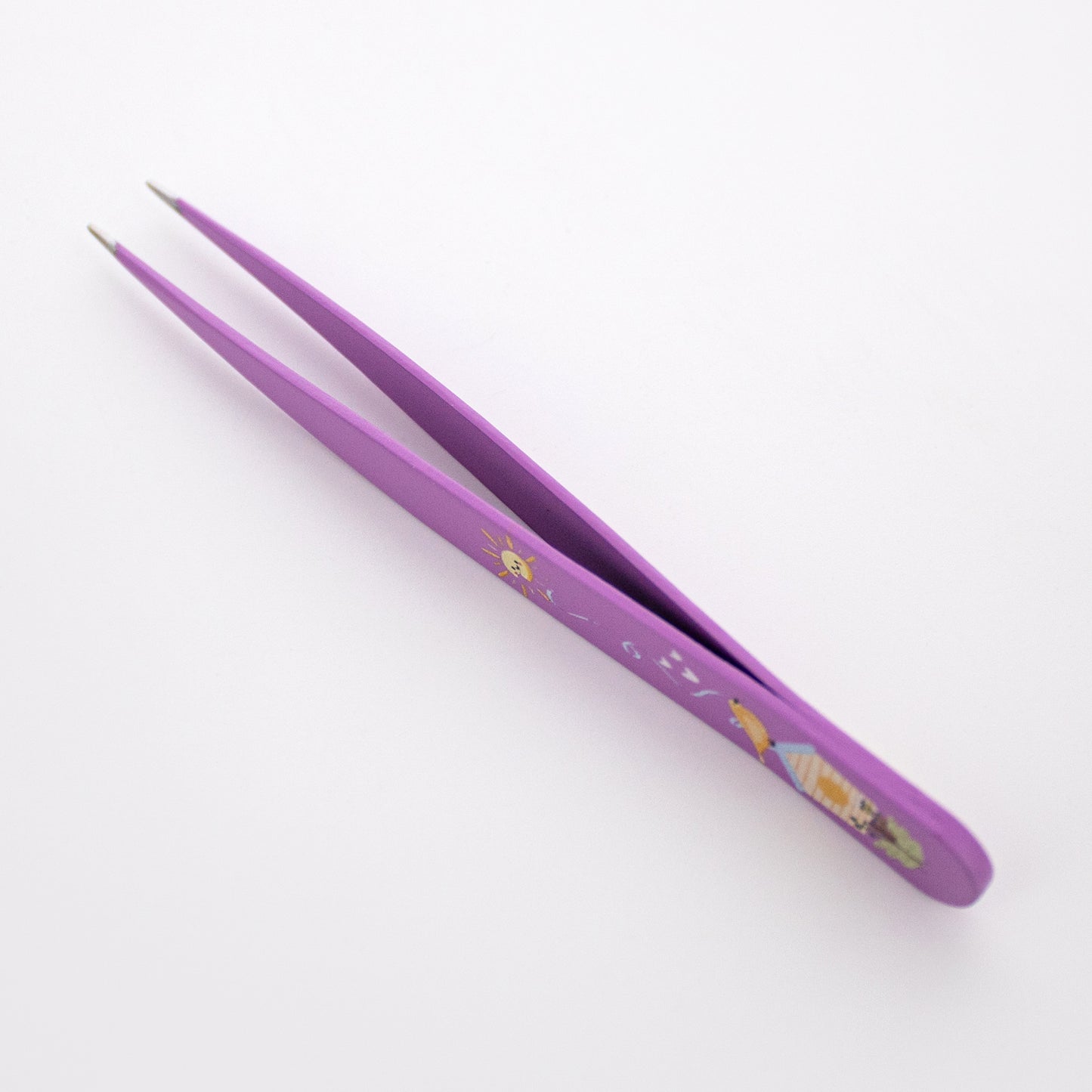 2 PC TWEEZER SET WITH DESIGN (RASPBERRY & ORCHID)