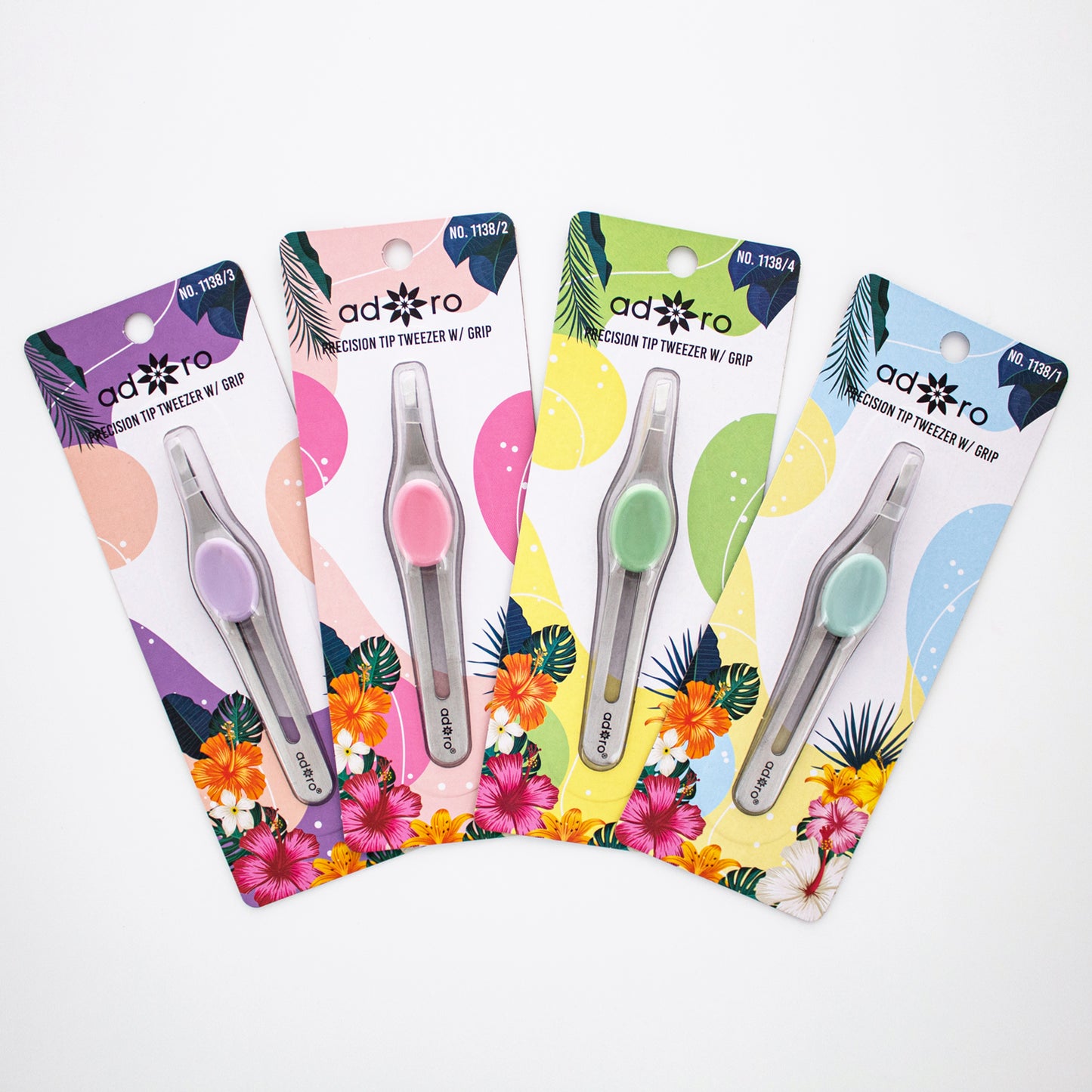 SLANT TIP TWEEZER W. GRIP (LILAC)