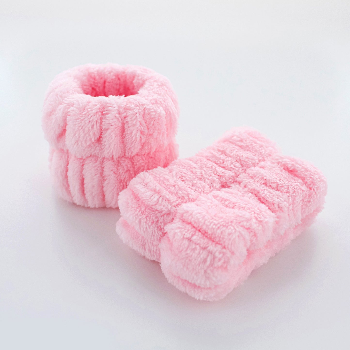 PUFFY HEAD BAND W/ WRIST SCRUNCHIE (ROSE)