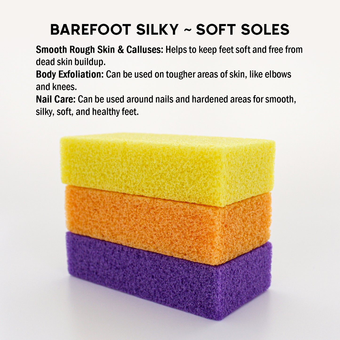 3PC PUMICE PAD (ORANGE/PURPLE/YELLOW)