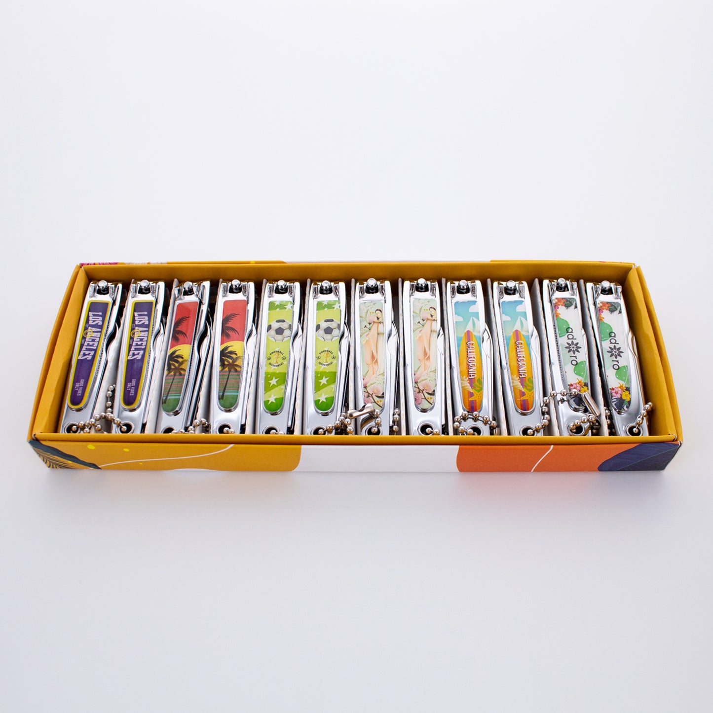 MULTI-TOOL NAIL CLIPPER W/ CHAIN & FILE - 12 PC SET