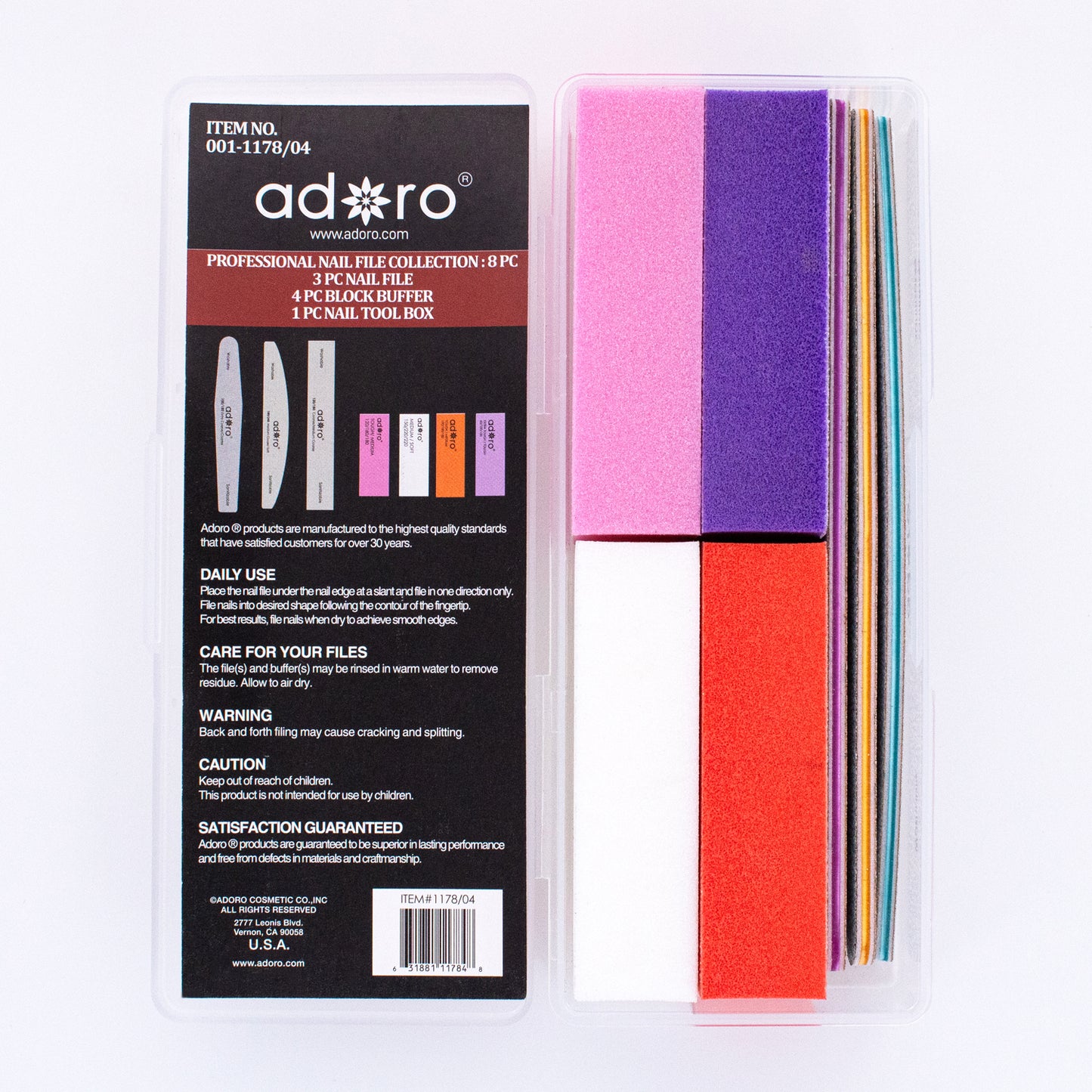 PROFESSIONAL NAIL FILE COLLECTION: 8PC SET