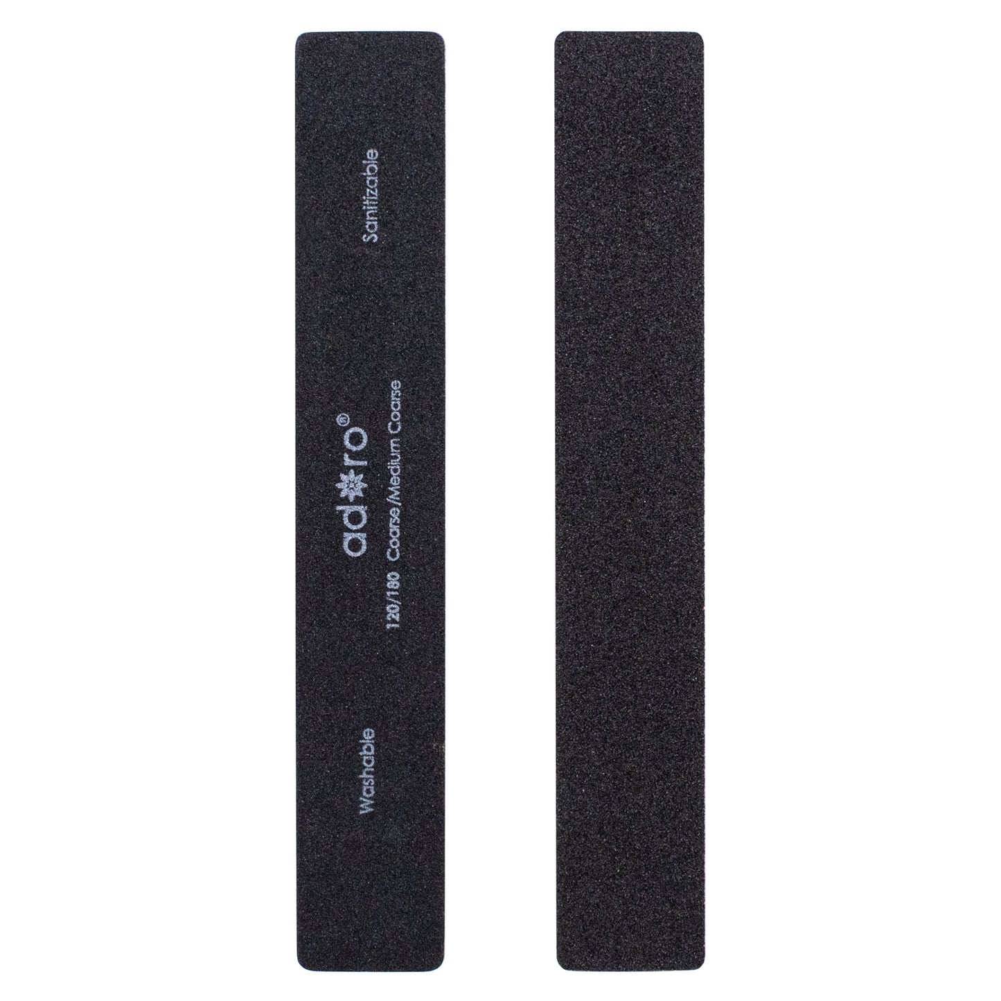 RECTANGLE NAIL FILE BLACK GRIT 120/180 : 50PC/PACK
