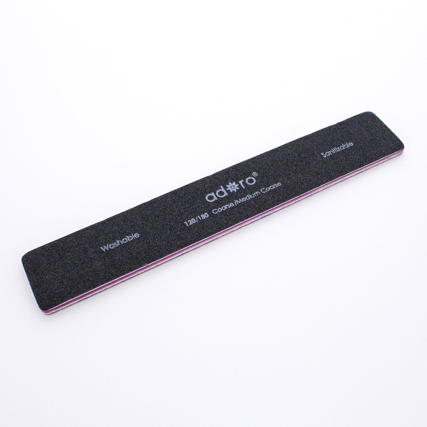 RECTANGLE NAIL FILE BLACK GRIT 120/180 : 50PC/PACK