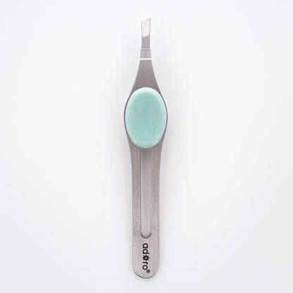 SLANT TIP TWEEZER W. GRIP (GLACIER BLUE)