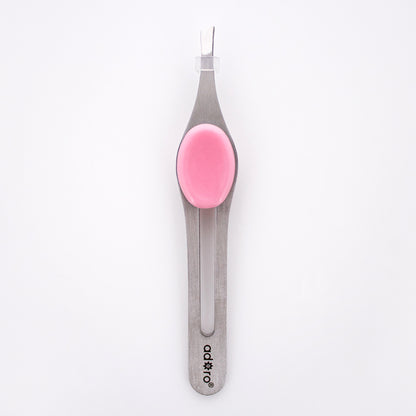 SLANT TIP TWEEZER W. GRIP (BUBBLE GUM)