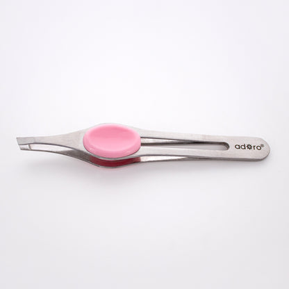 SLANT TIP TWEEZER W. GRIP (BUBBLE GUM)