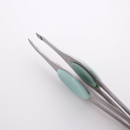 SLANT TIP TWEEZER W. GRIP (GLACIER BLUE)