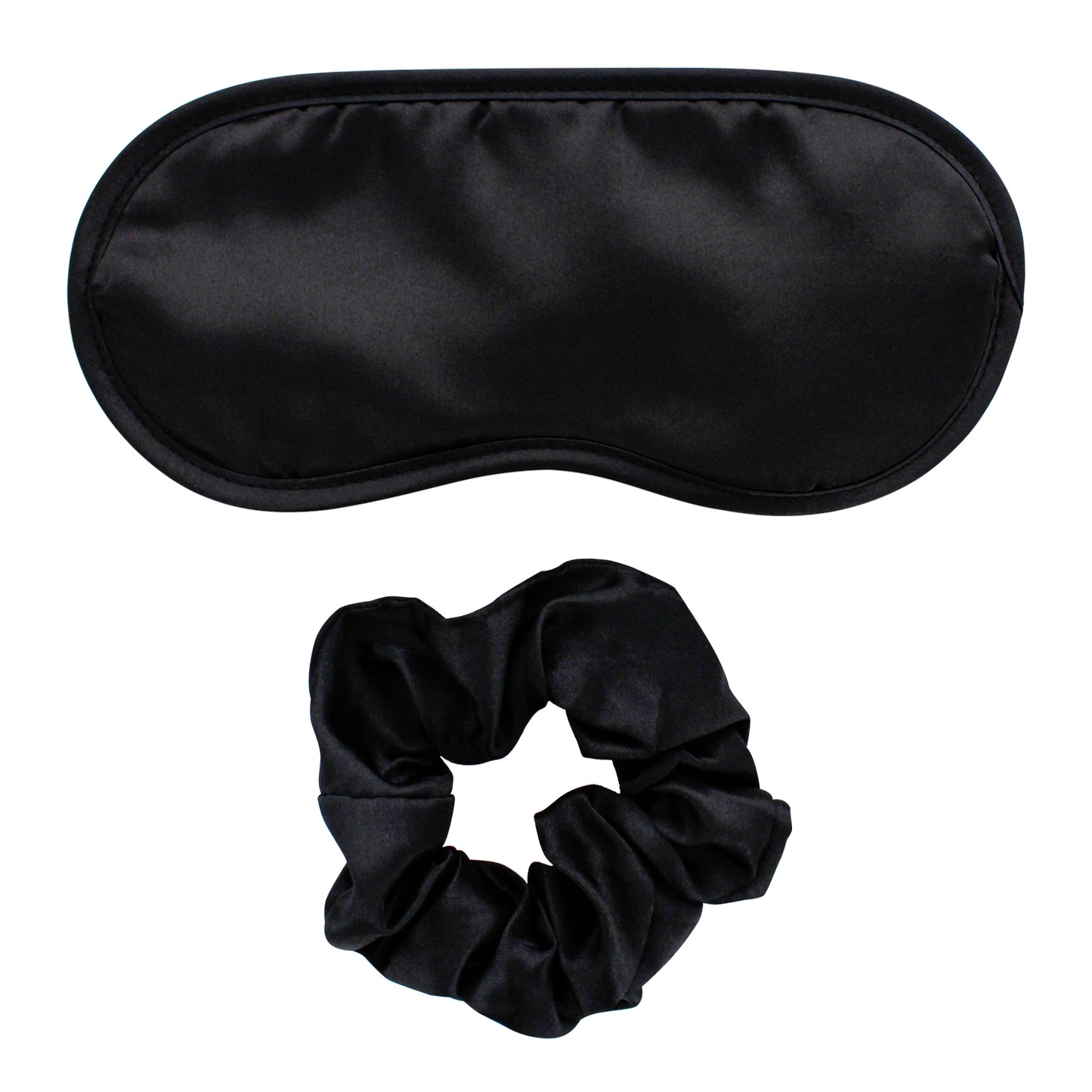 SLEEP SATIN EYEMASK W/ HAIR SCRUNCHIE (BLUSH)