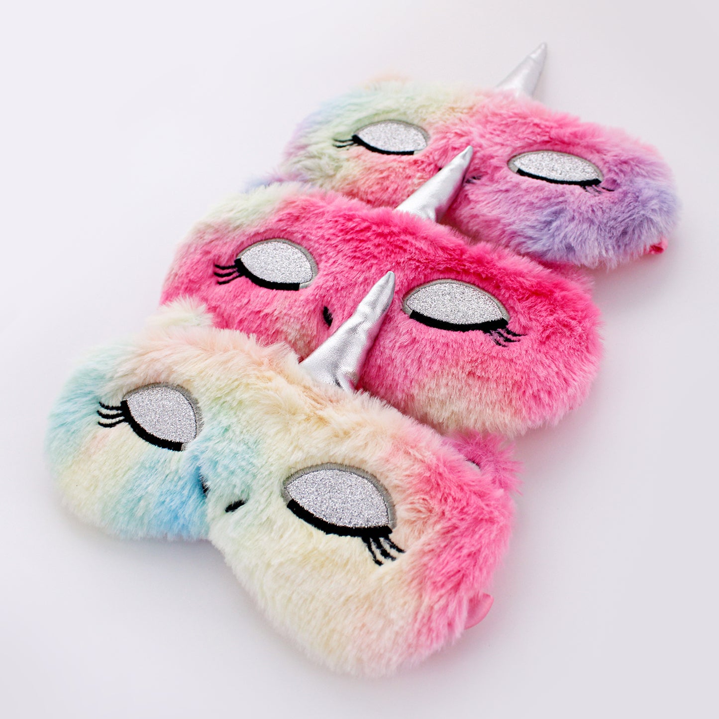 FLUFFY SLEEP MASK: CAT UNICORN (RAINBOW)