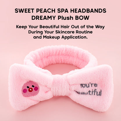 DREAMY SPA BOW - HEAD BAND (BLUSH)