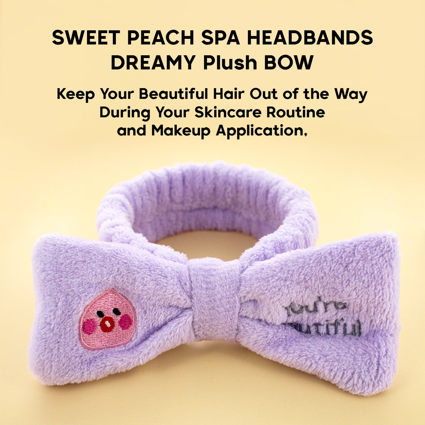 DREAMY SPA BOW - HEAD BAND (LAVENDER)