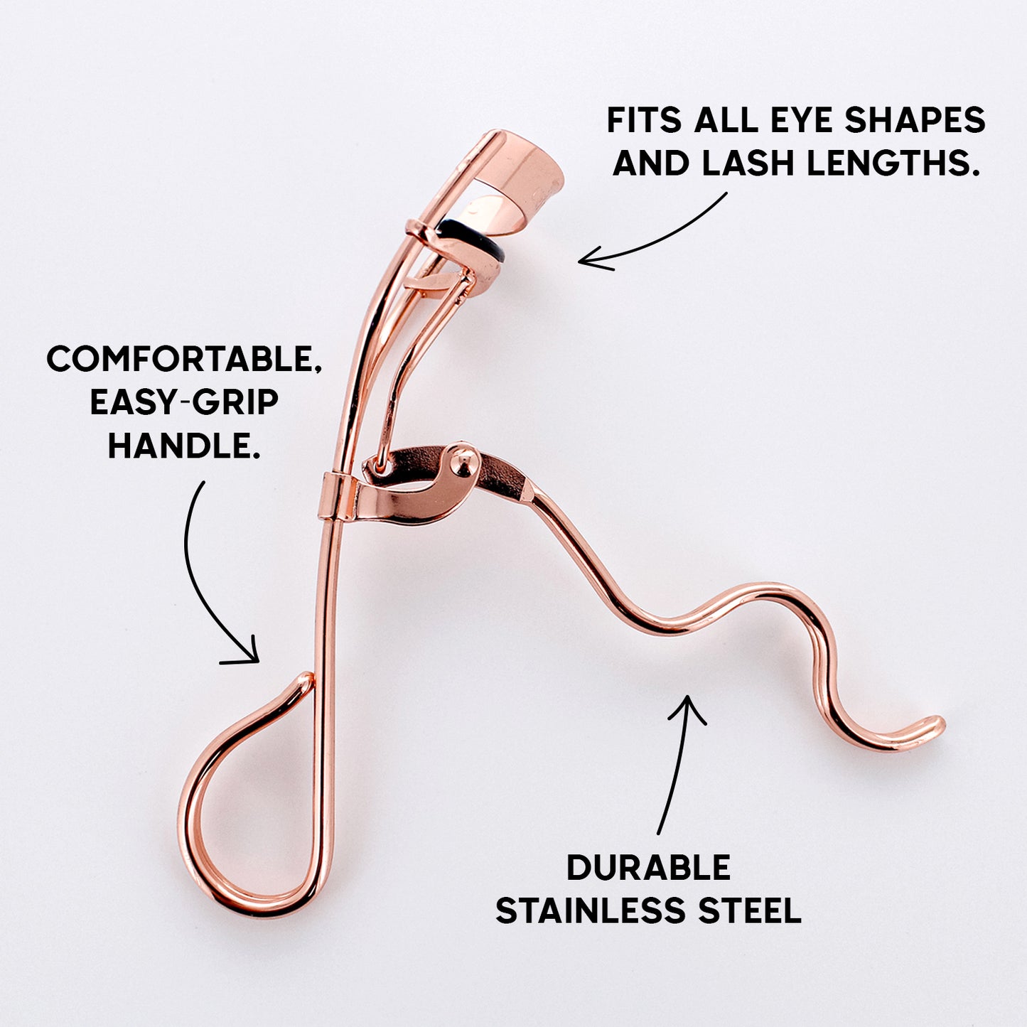 OPEN HANDLE EYELASH CURLER (ROSE GOLD)