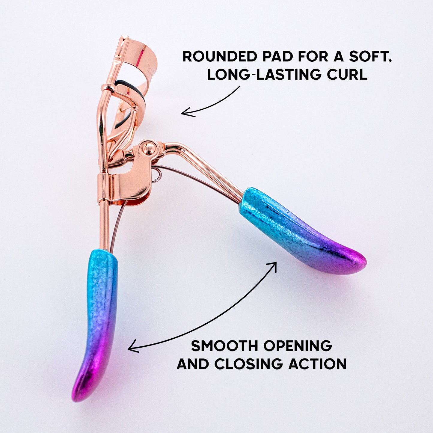 EYELASH CURLER W/ SPECIAL EFFECT (PURPLE & BLUE)