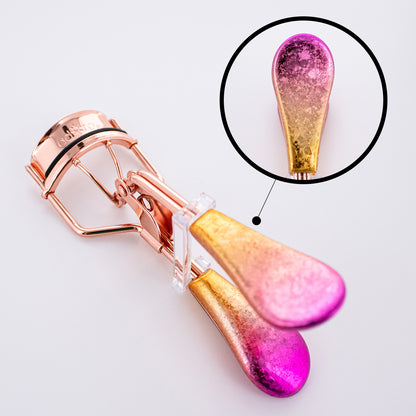 EYELASH CURLER W/ SPECIAL EFFECT (PINK & GOLD)