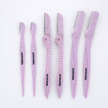ECO LINE : WHEAT GRASS 6 PC ASSORTED EYEBROW RAZOR (LAVENDER