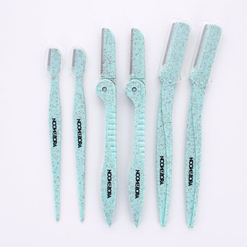 ECO LINE : WHEAT GRASS 6 PC ASSORTED EYEBROW RAZOR (MINT) – ADORO