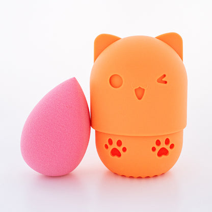 CAT SILICONE - BLENDING SPONGE HOLDER (TANGERINE)