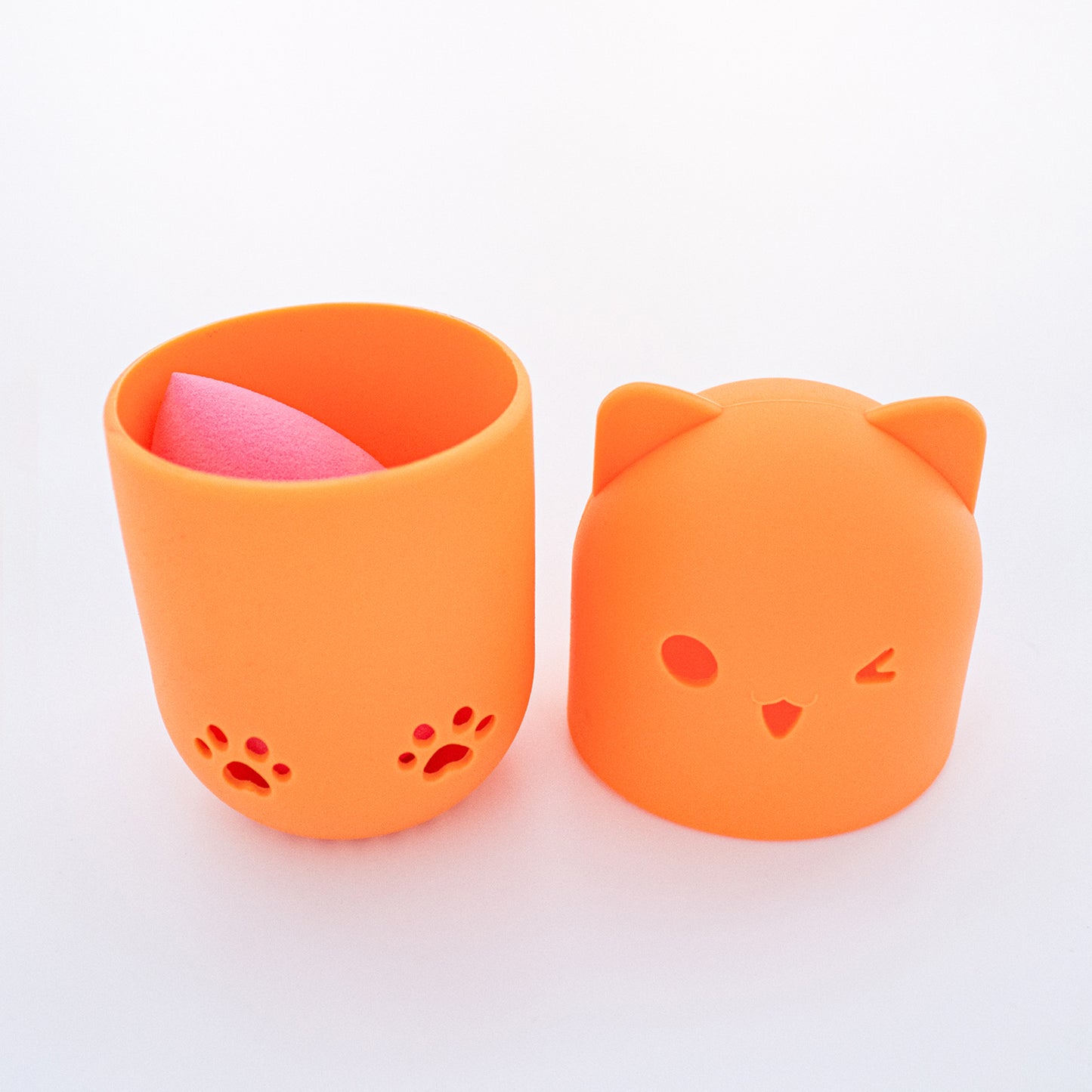 CAT SILICONE - BLENDING SPONGE HOLDER (TANGERINE)