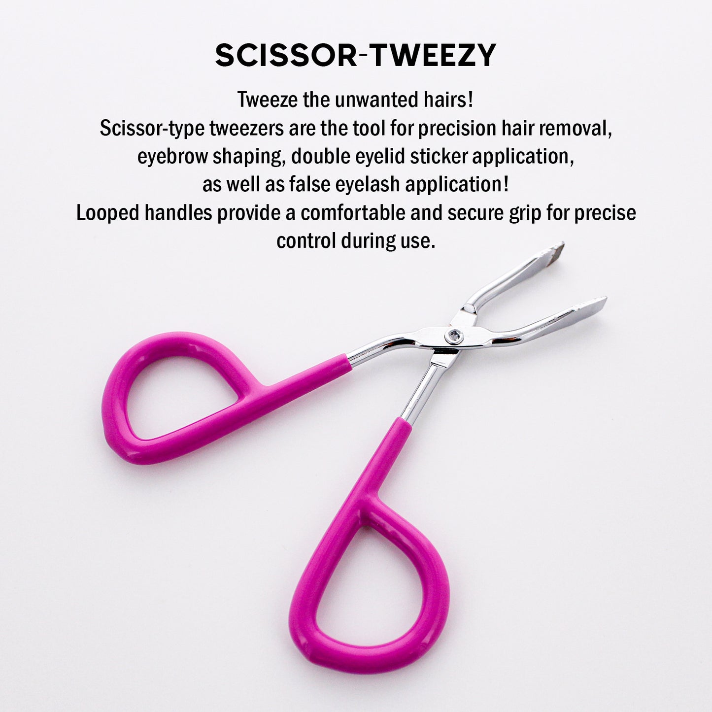 EZ GRIP SCISSOR TYPE TWEEZER (FUSCHIA)