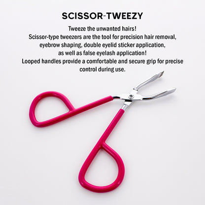 EZ GRIP SCISSOR TYPE TWEEZER (HOT PINK)