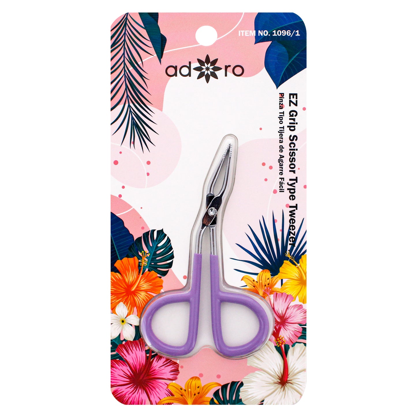 EZ GRIP SCISSOR TYPE TWEEZER (LAVENDER)