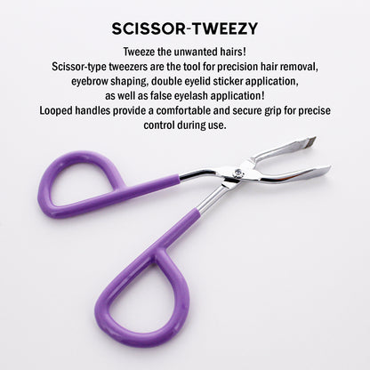 EZ GRIP SCISSOR TYPE TWEEZER (LAVENDER)