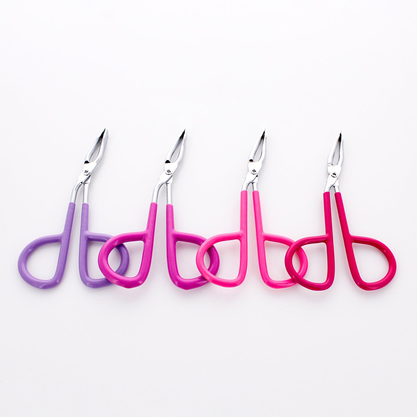 EZ GRIP SCISSOR TYPE TWEEZER (FUSCHIA)