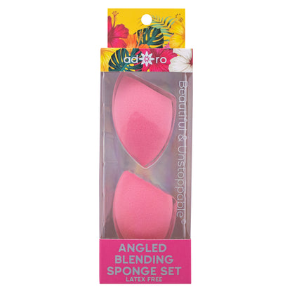 BLENDING SPONGE - 2 PC TEAR DROP W/ CUT (BLUSH PINK)