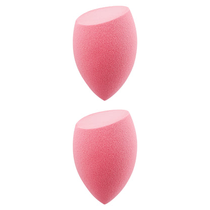 BLENDING SPONGE - 2 PC TEAR DROP W/ CUT (BLUSH PINK)