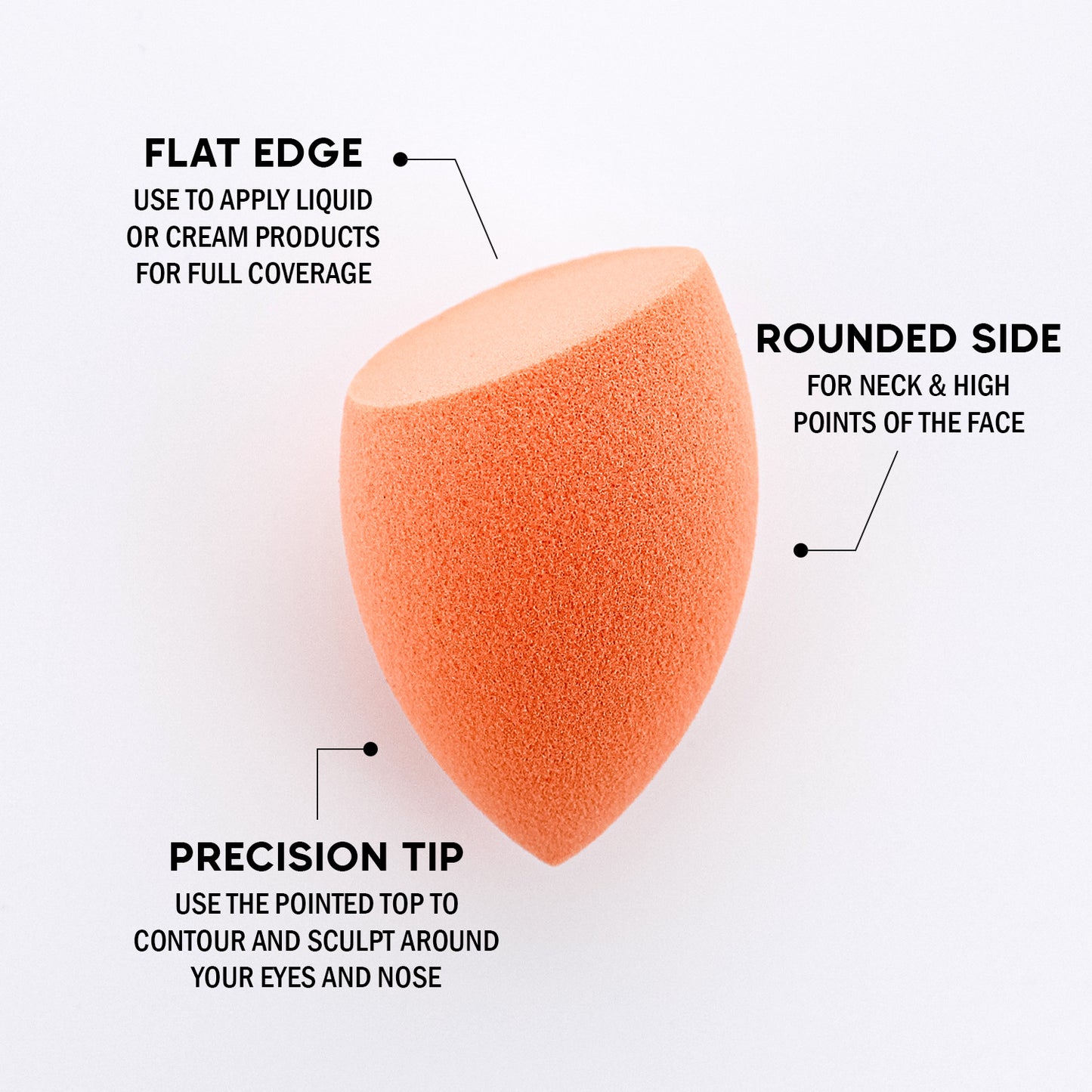 BLENDING SPONGE - 4 PC ASSORTED (TANGERINE)