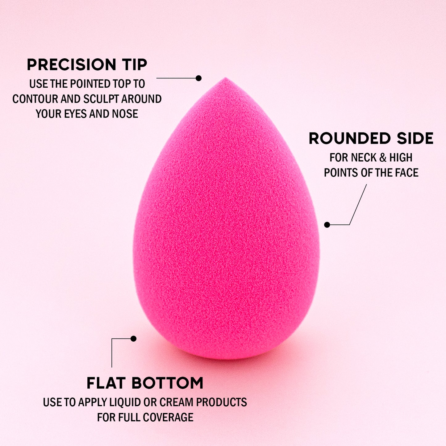 BLENDING SPONGE - 2 PC TEAR DROP (AWESOME PINK)