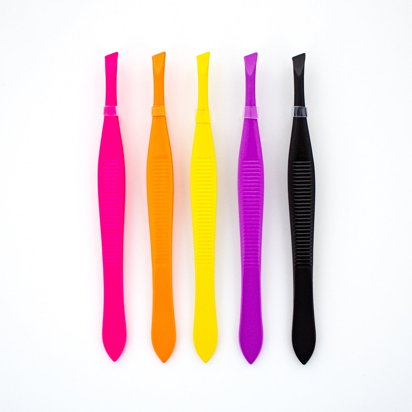 SLANT TIP TWEEZER - ASSORTED COLOR(S) : 60PC / JAR