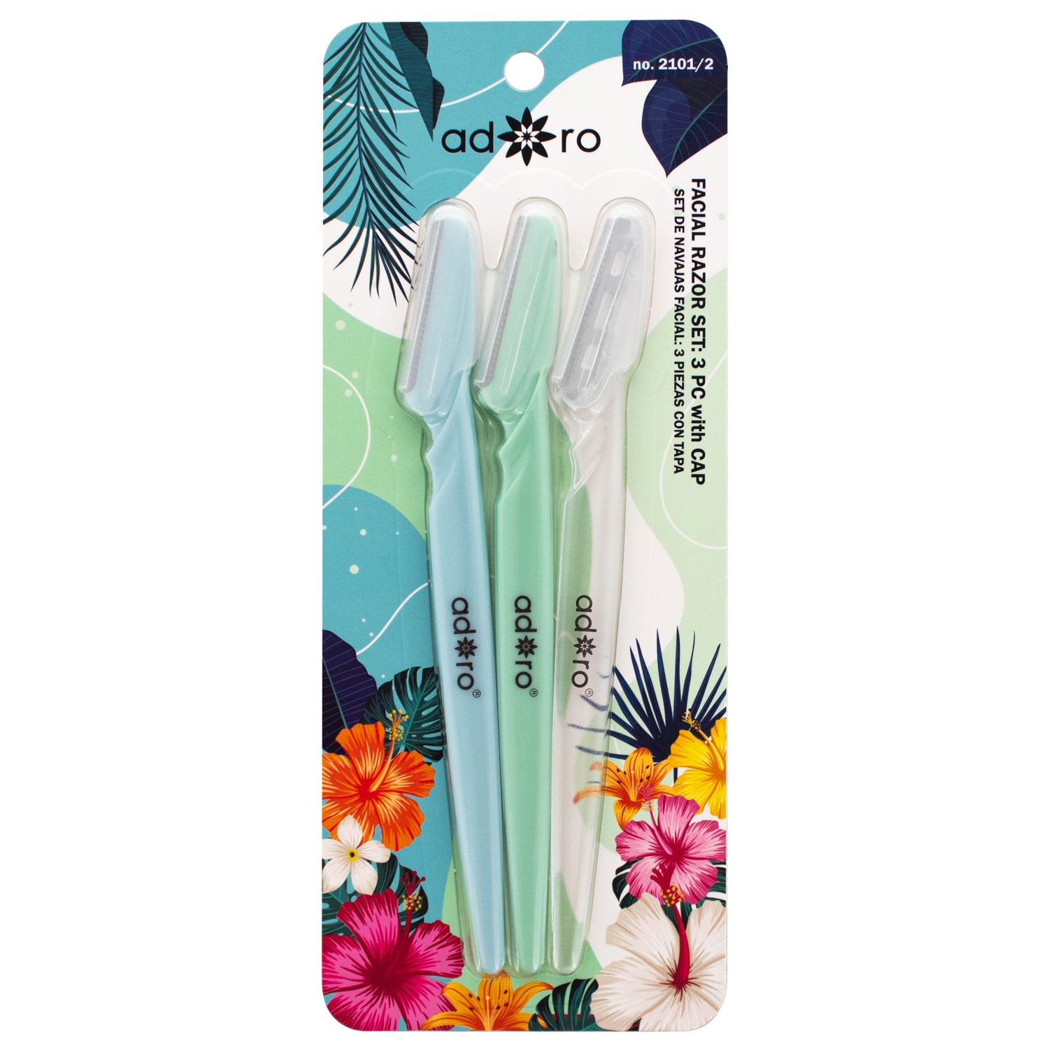 3PC EYEBROW RAZOR (OCEAN BREEZE) – ADORO COSMETICS