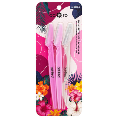 3PC EYEBROW RAZOR (AWESOME PINK) – ADORO COSMETICS
