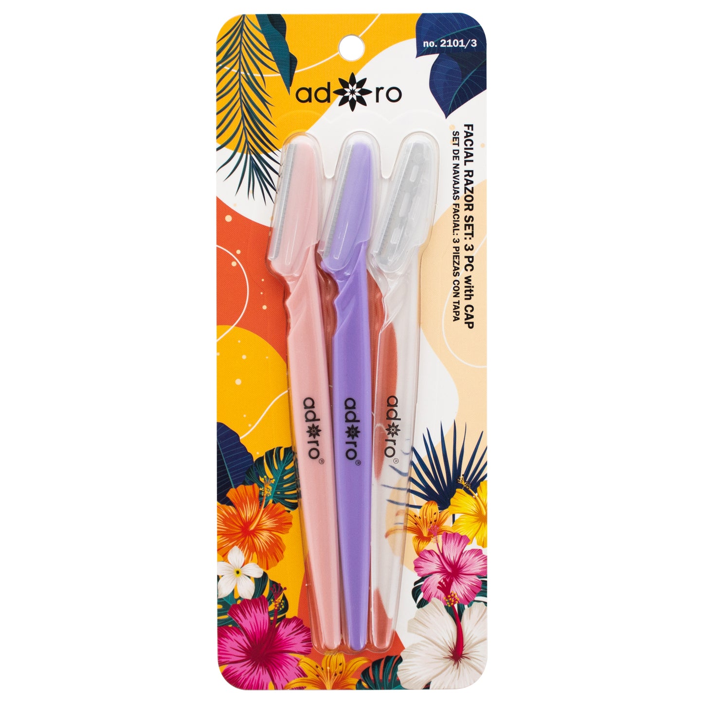 3PC EYEBROW RAZOR (TROPICAL SUN)