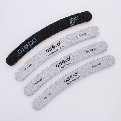 CURVE (BANANA) NAIL FILE ZEBRA GRIT 100/100 : 50PC/PACK