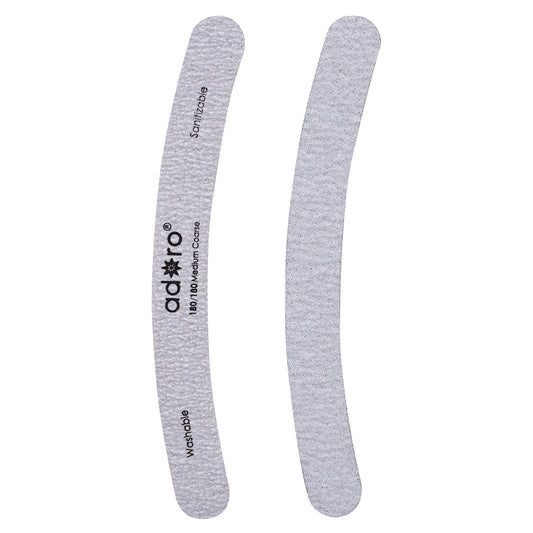 CURVE (BANANA) NAIL FILE ZEBRA GRIT 180/180 : 50PC/PACK