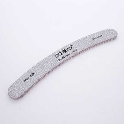 CURVE (BANANA) NAIL FILE ZEBRA GRIT 180/180 : 50PC/PACK