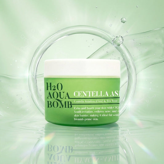 How to use CENTELLA ASIAC-TEA H2O AQUA BOMB moisturizer – apply after serum for calming hydration and fresh dewy skin