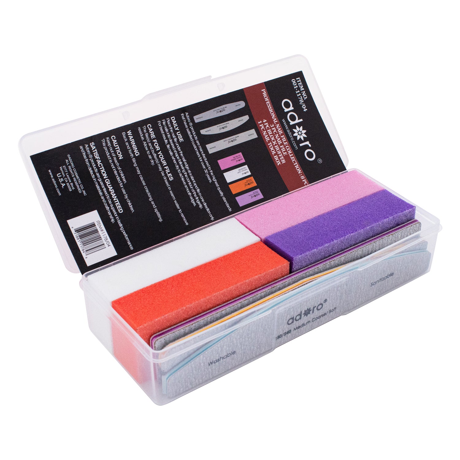 Nail File Pen Professional Nail File Collection: 8Pc Set | Nail Tools – ADORO COSMETICS