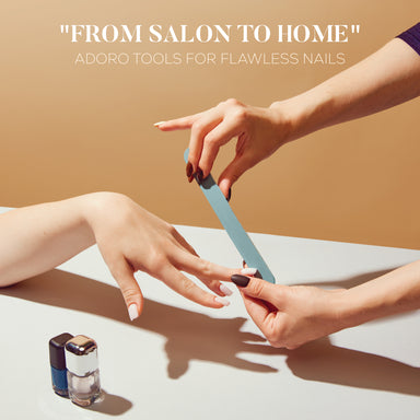 HALF MOON NAIL FILE ZEBRA GRIT 180/180 : 50PC/PACK – ADORO COSMETICS