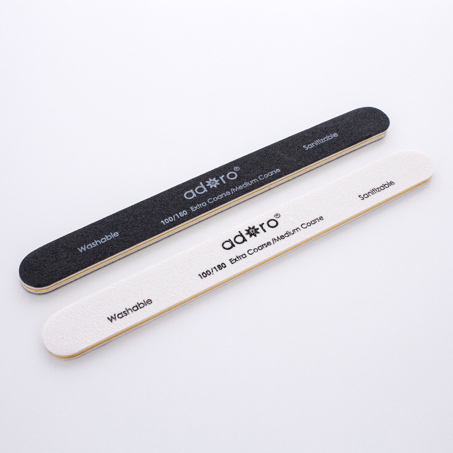 STRAIGHT NAIL FILE BLACK GRIT 100/180 : 50PC/PACK