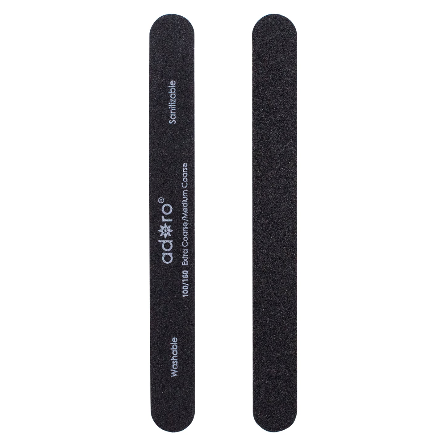 STRAIGHT NAIL FILE BLACK GRIT 100/180 : 50PC/PACK