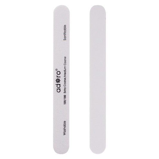 STRAIGHT NAIL FILE WHITE GRIT 100/180 : 50PC/PACK