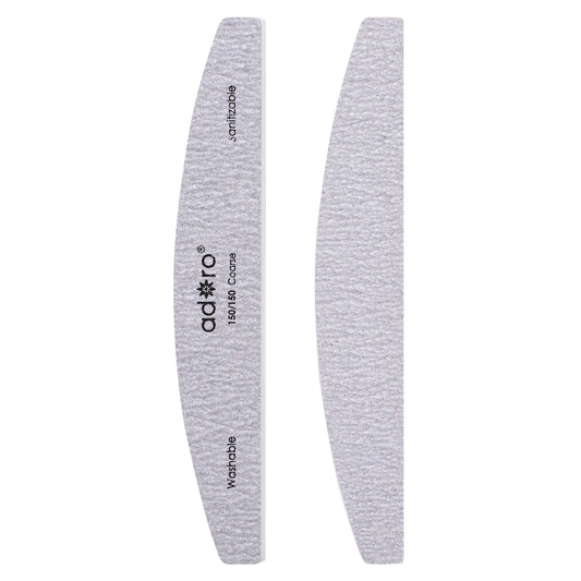 HALF MOON NAIL FILE ZEBRA GRIT 180/180 : 50PC/PACK