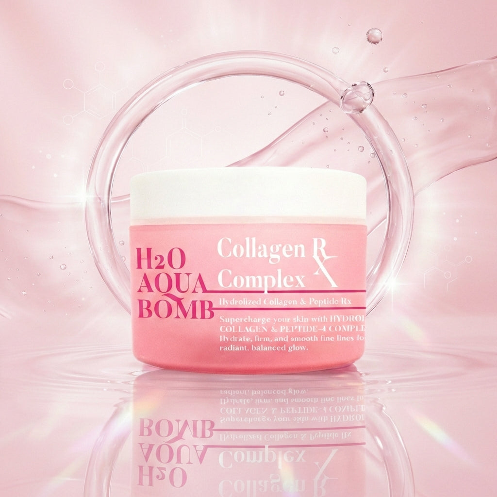 H2O Aqua Bomb - Hydrolyzed Collagen & Peptide RxCOLLAGEN RX COMPLEX (Hydrolyzed Collagen + Peptide-4 Complex) H2O AQUA BOMB Moisturizer